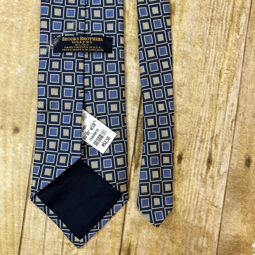 Brooks Brothers Makers Tie Geometric Silk New NWT